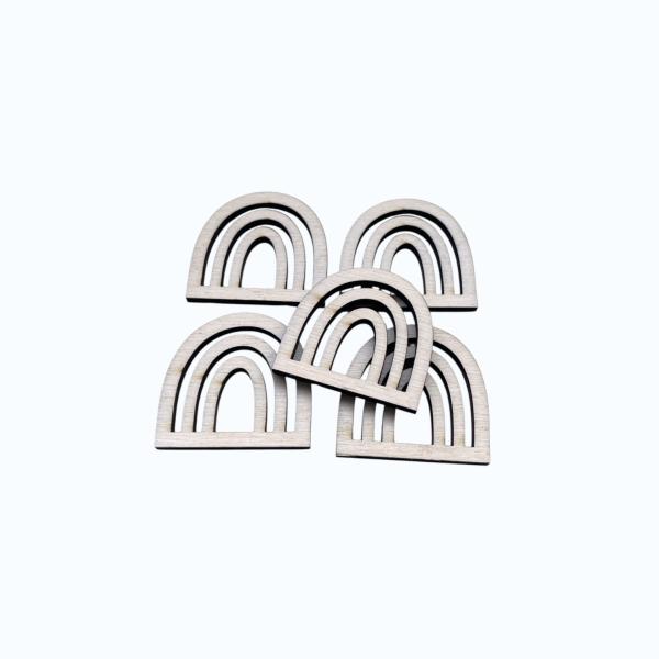25‑teiliges Holz‑Streudeko‑Set für Taufe, Kommunion, Konfirmation und Firmung.